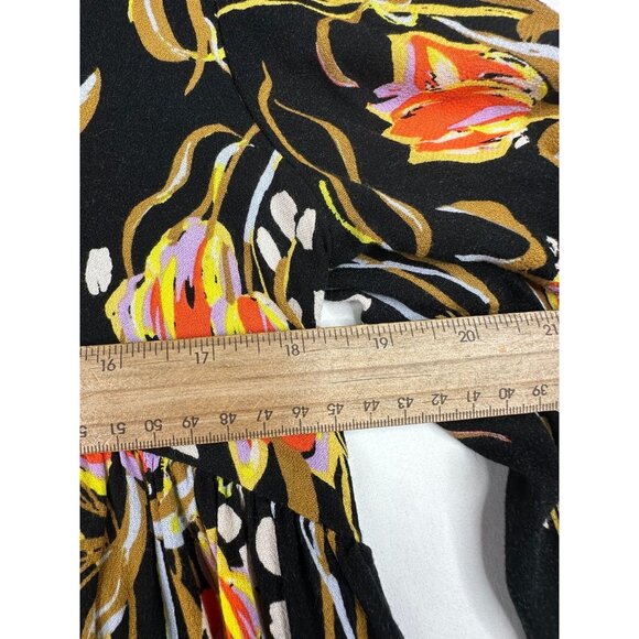 Free People Floral Print Long Sleeve Blouse size‎ XS - Picture 7 of 8